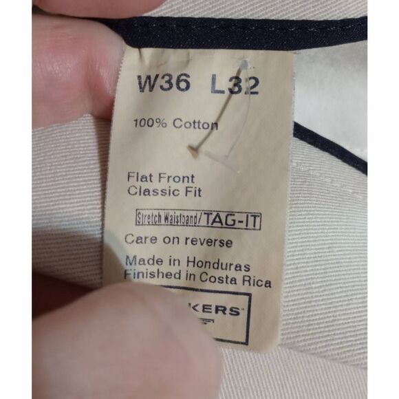 Dockers Pants Men's‎ 36 32 Cream Chino Individual Fit - Picture 5 of 6